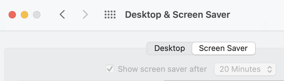 Screen Saver time